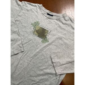 Vintage Woolrich Womens T Shirt Large Long Sleeve Trees Nature Outdoors Poem USA